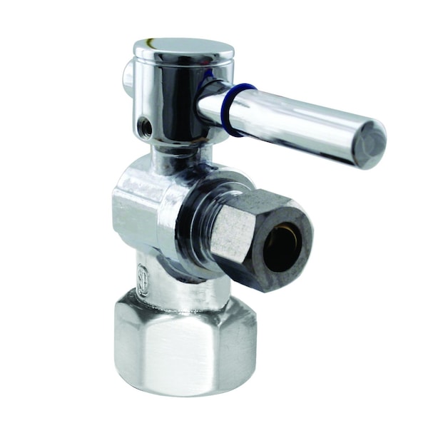 Westbrass Angle Stop, 1/2" IPS x 3/8" OD, 1/4-Turn Lever Handle in Polished Chrome D103BL-26 - main